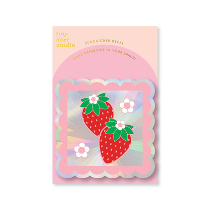 Strawberry Stamp - Sun Catcher Decal