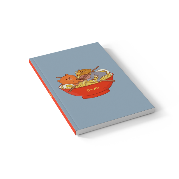 Ramen & Cats Soft-Touch Classic Layflat Notebook