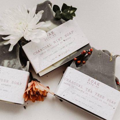Charcoal Tea Tree Soap Bar - Canadian Handmade