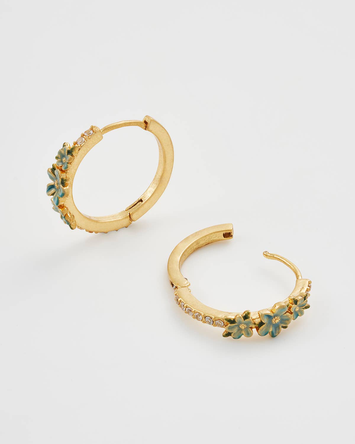 Floral Wreath Hoop Earrings