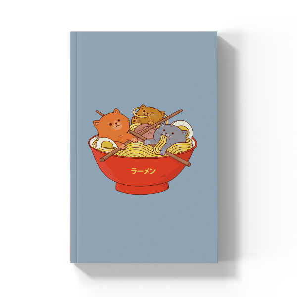 Ramen & Cats Soft-Touch Classic Layflat Notebook