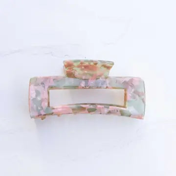 Rectangle Glossy Hair Claw - 4"