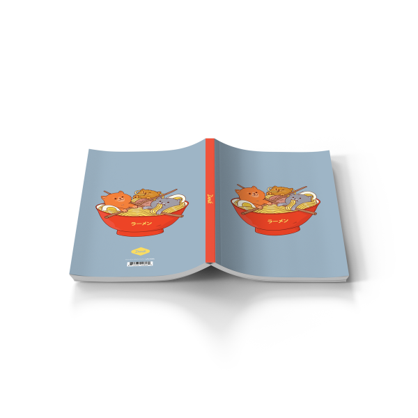 Ramen & Cats Soft-Touch Classic Layflat Notebook