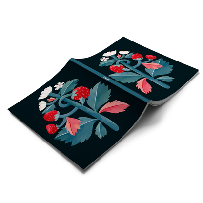 Strawberry Stalk Medium Layflat Notebook