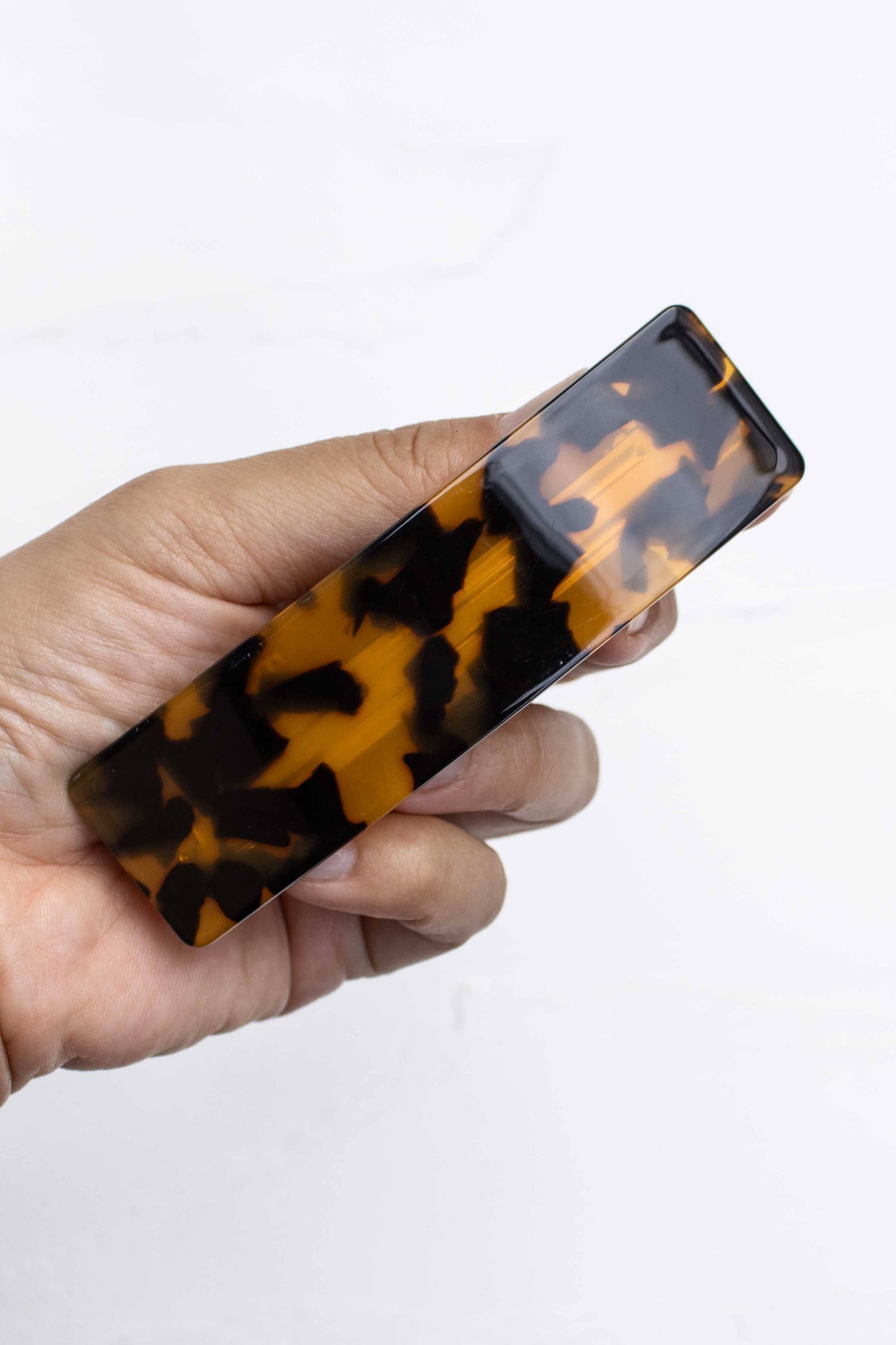 Rectangular Glossy Hair Barrettes