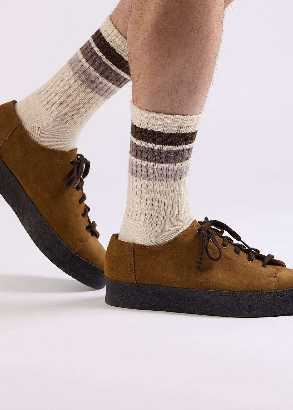 Brown - Retro Birthday Stripe Sock