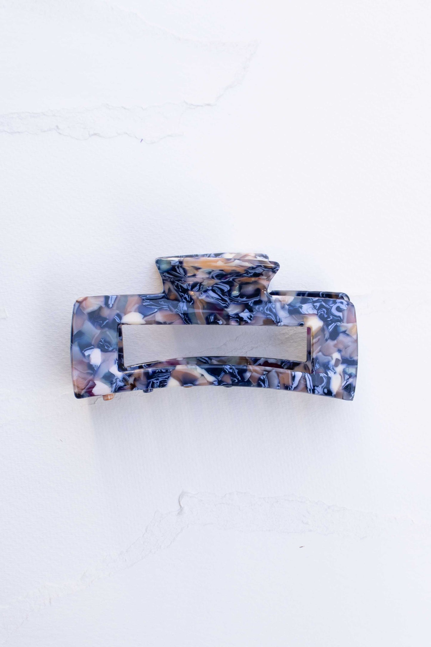 Rectangle Glossy Hair Claw - 4"