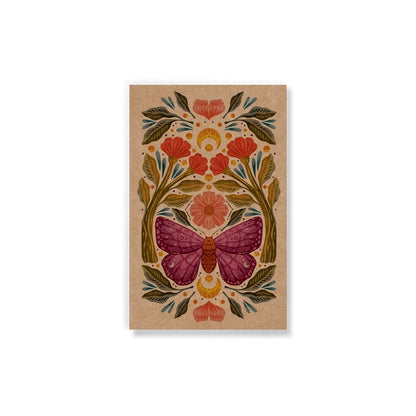 Purple Wings Kraft Notebook - Small