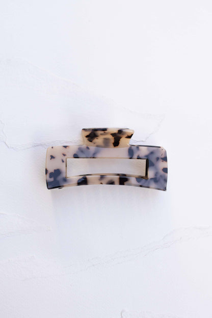 Rectangle Glossy Hair Claw - 4"