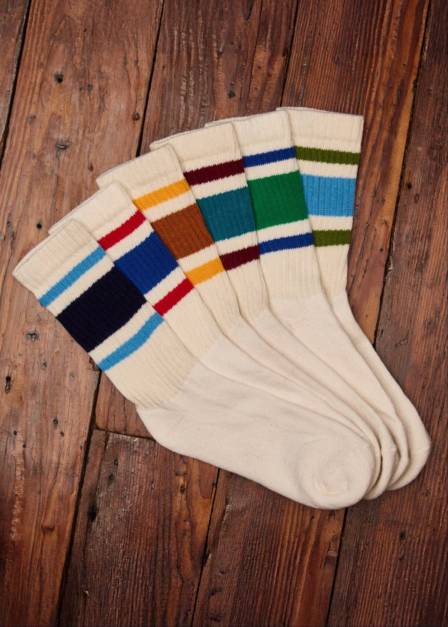 Navy + Blue - Retro Stripe Sock