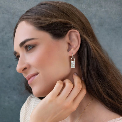 Miyuki Frame Silver Earrings