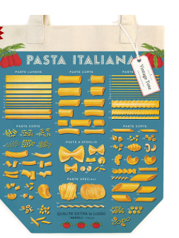Cavallini Tote Bag - Pasta