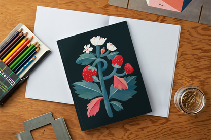 Strawberry Stalk Medium Layflat Notebook