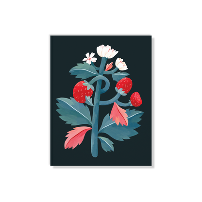 Strawberry Stalk Medium Layflat Notebook