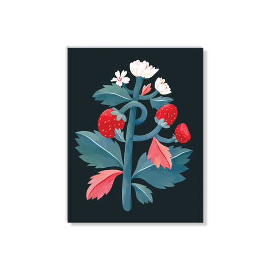 Strawberry Stalk Medium Layflat Notebook