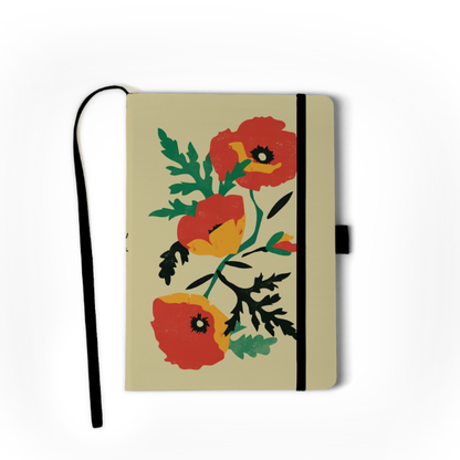 Poppy Stem Soft Touch Hardbound Layflat Notebook