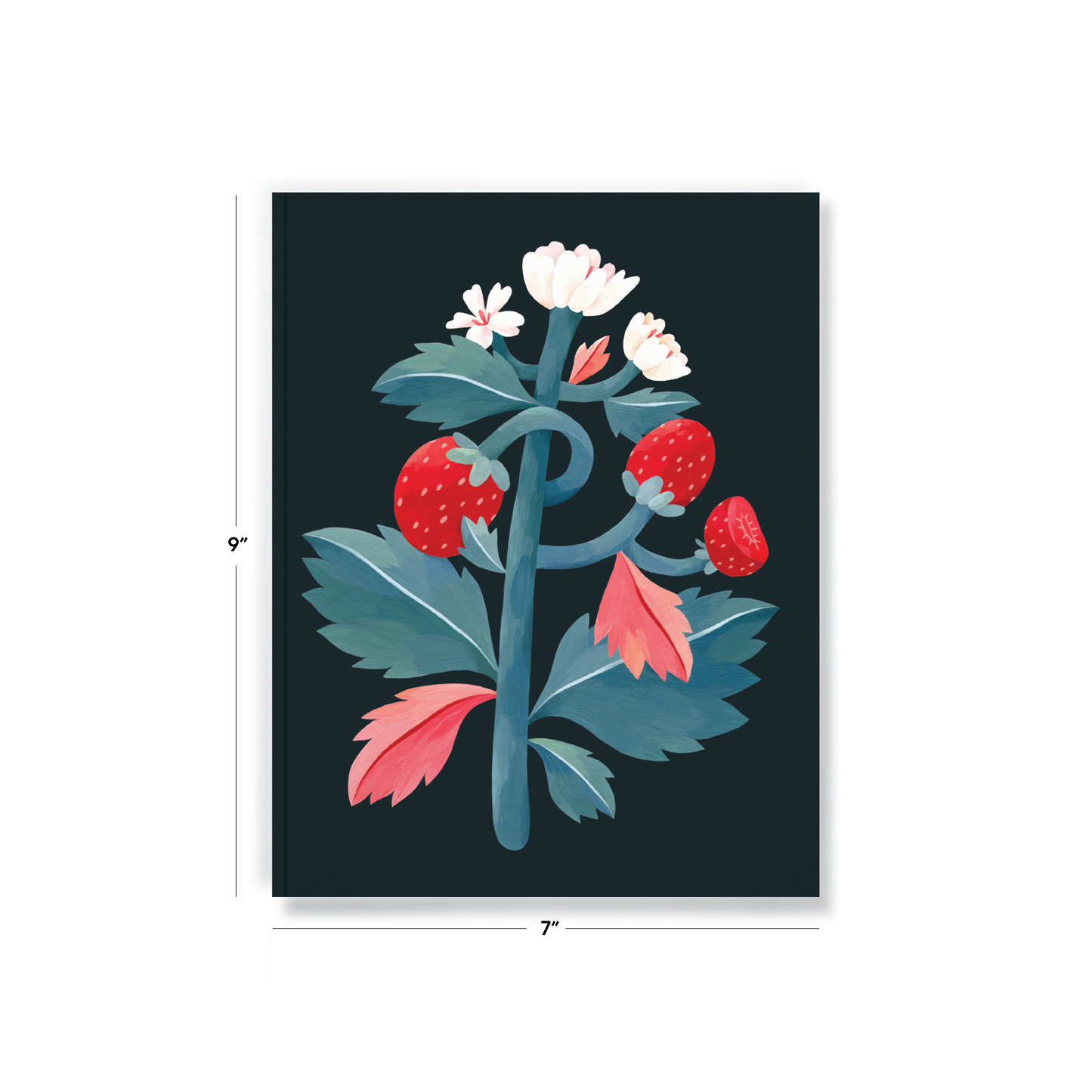 Strawberry Stalk Medium Layflat Notebook
