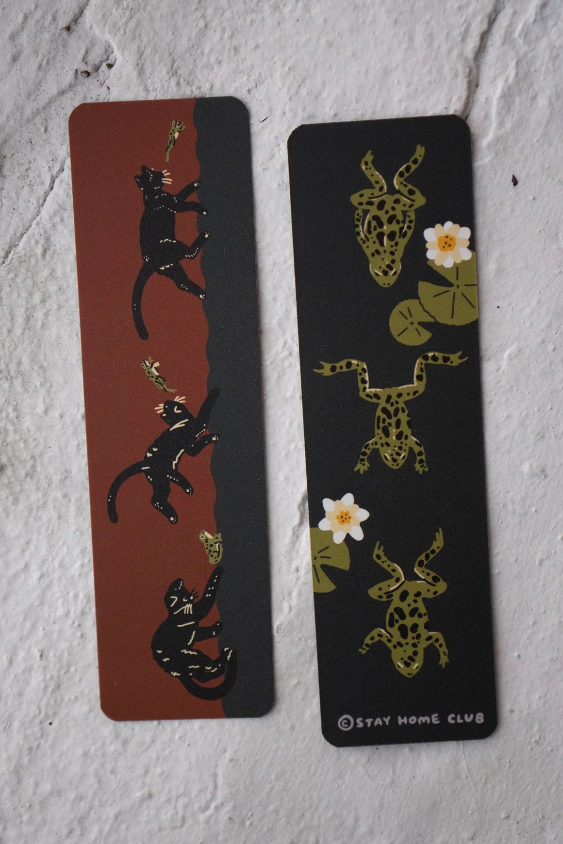 Cat + Frog Bookmark