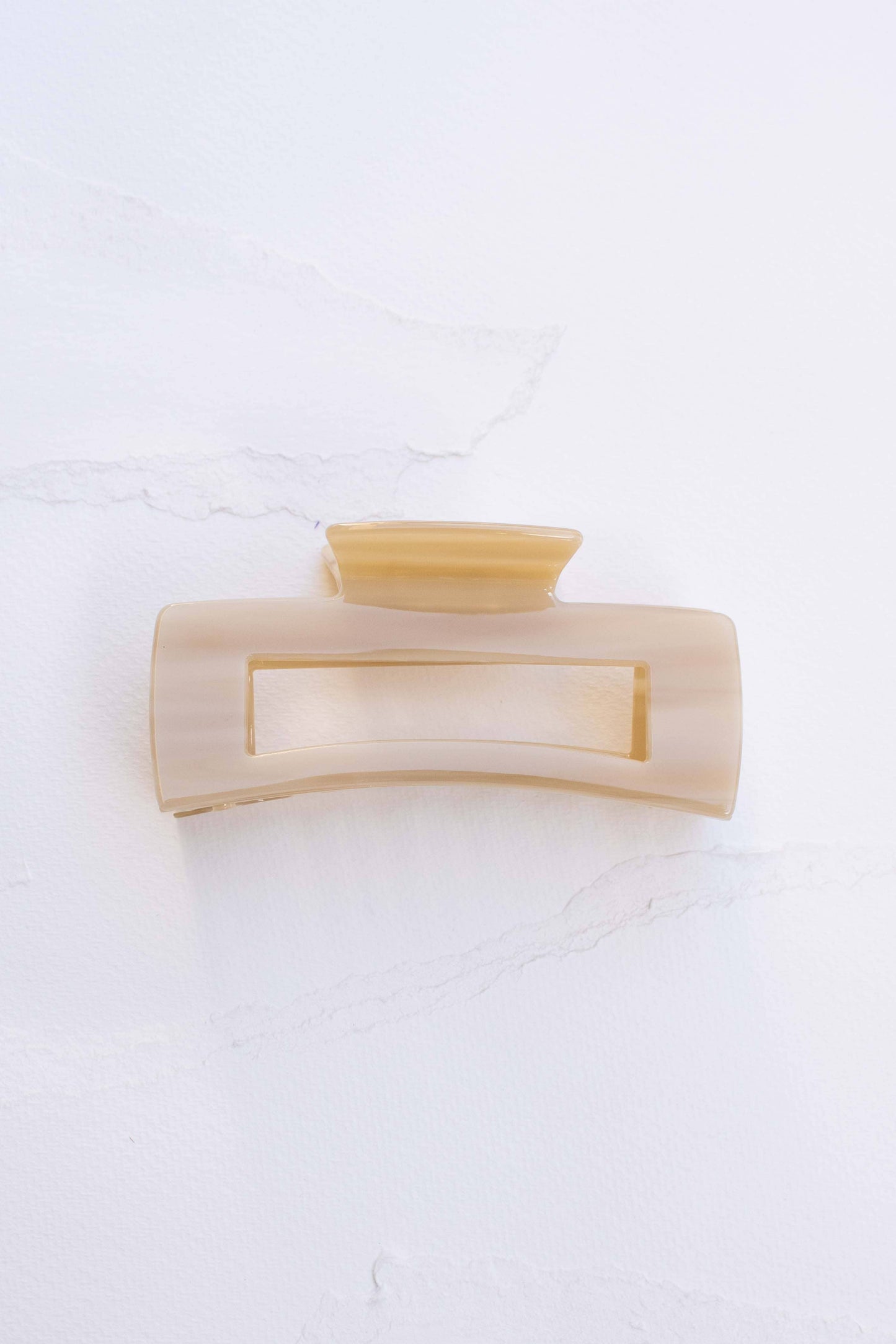 Rectangle Glossy Hair Claw - 4"