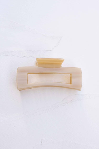 Rectangle Glossy Hair Claw - 4"