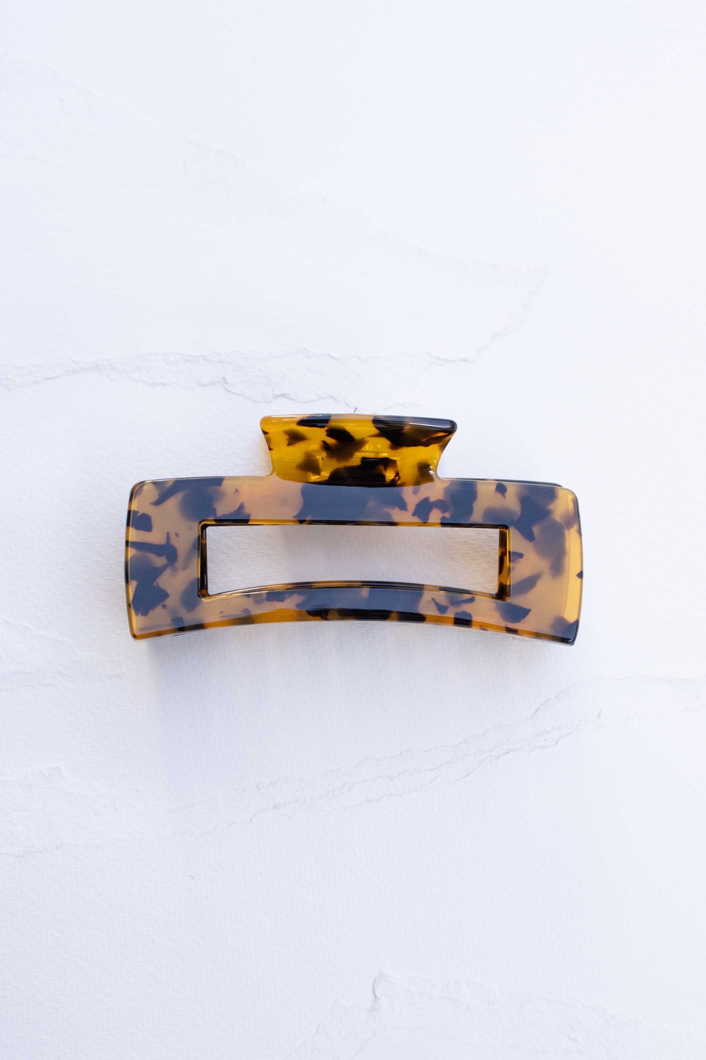 Rectangle Glossy Hair Claw - 4"