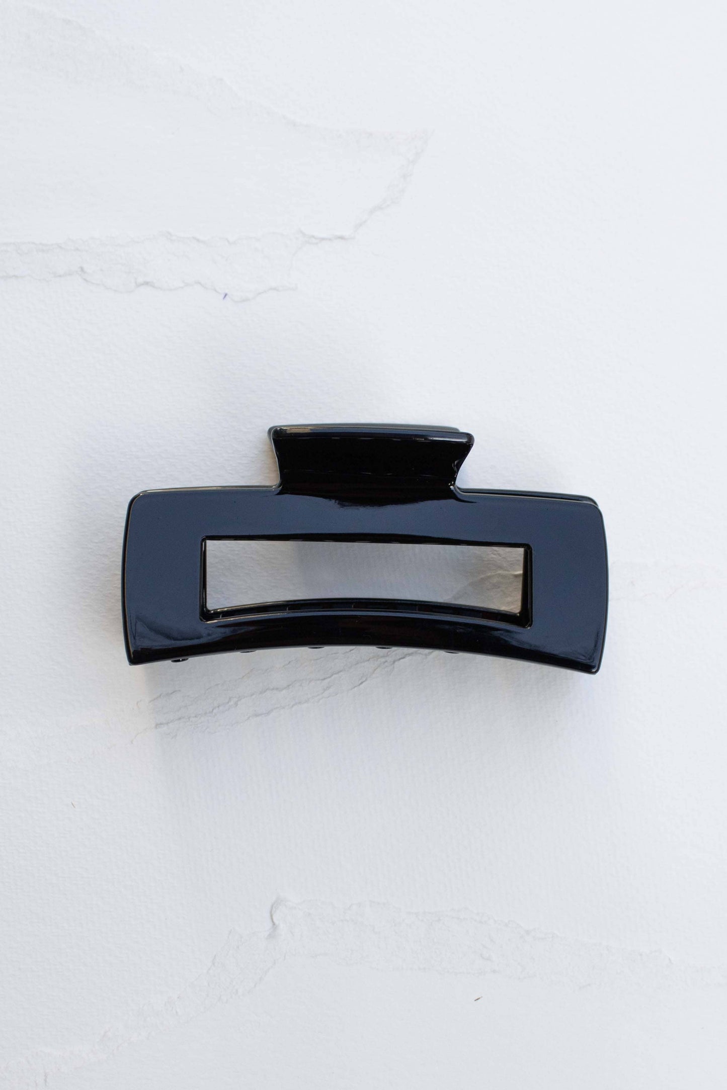 Rectangle Glossy Hair Claw - 4"
