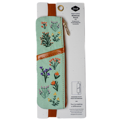 Petite Blooms Embroidered Notebook Pouch