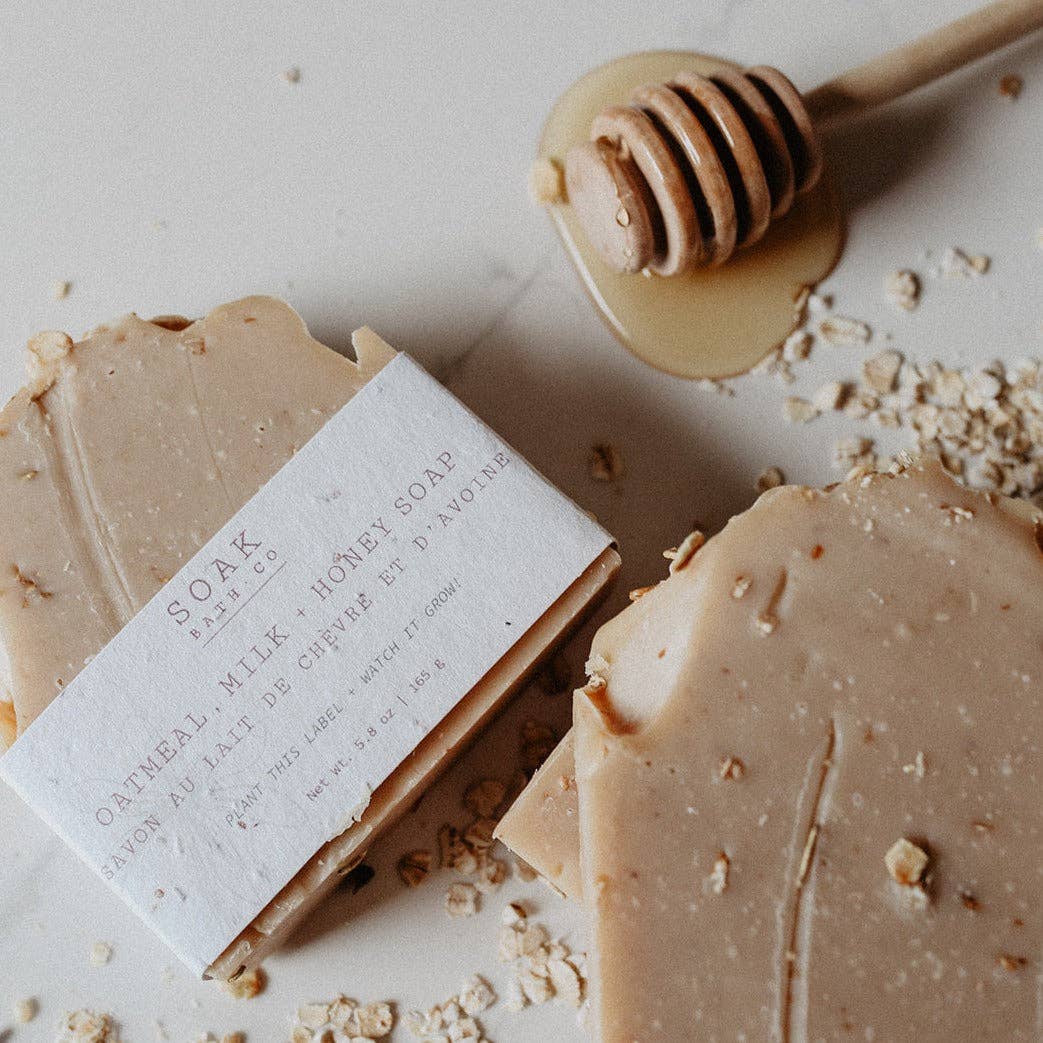 Oatmeal, Milk and Honey Soap Bar - #3 Bestseller - Made in Canada