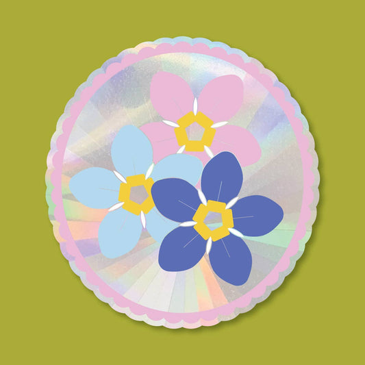 Forget Me Not - Sun Catcher Decal