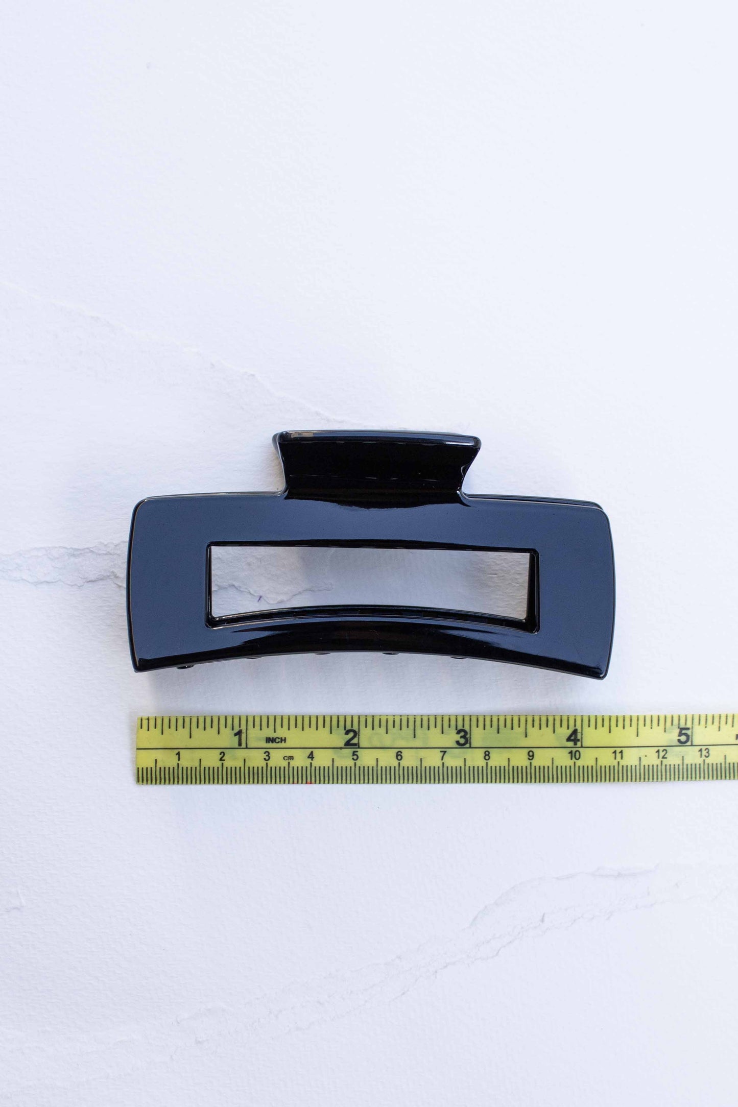 Rectangle Glossy Hair Claw - 4"
