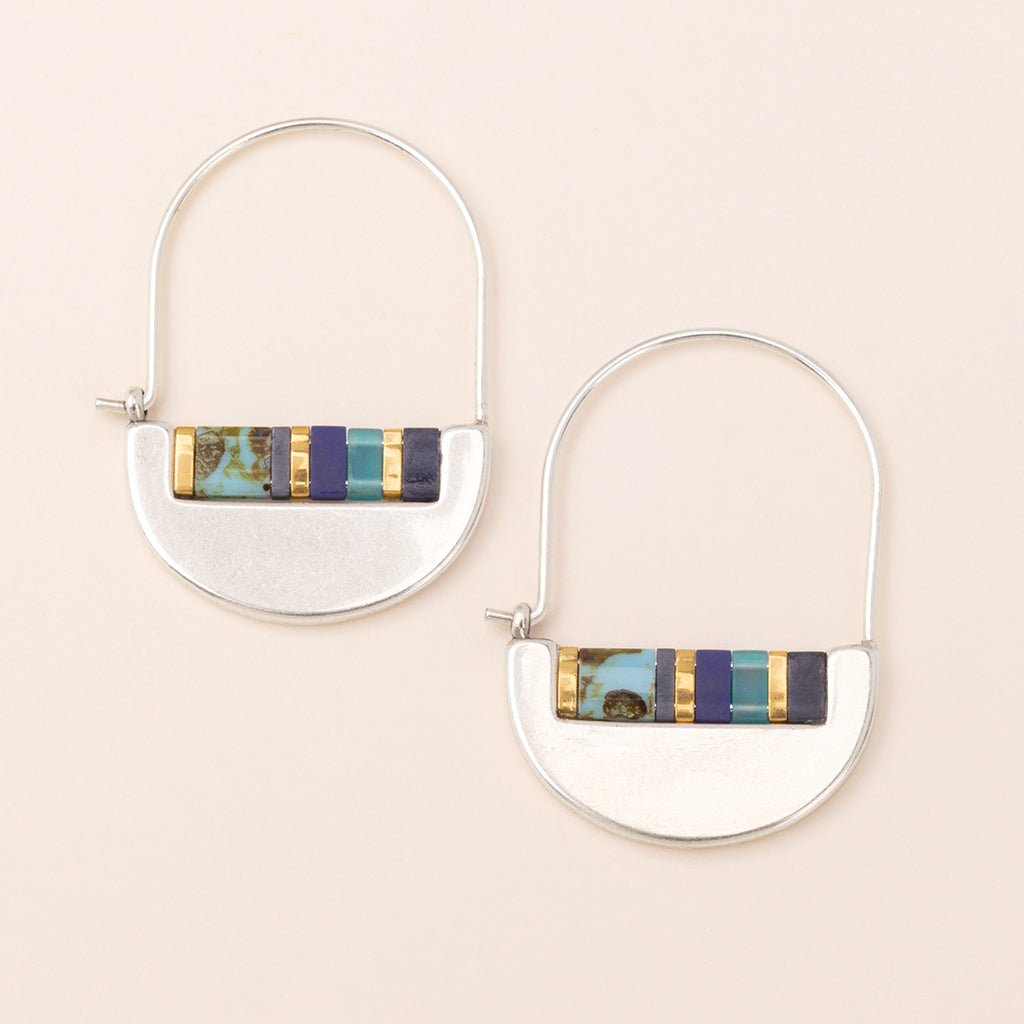 Miyuki Crescent Hoop Earrings
