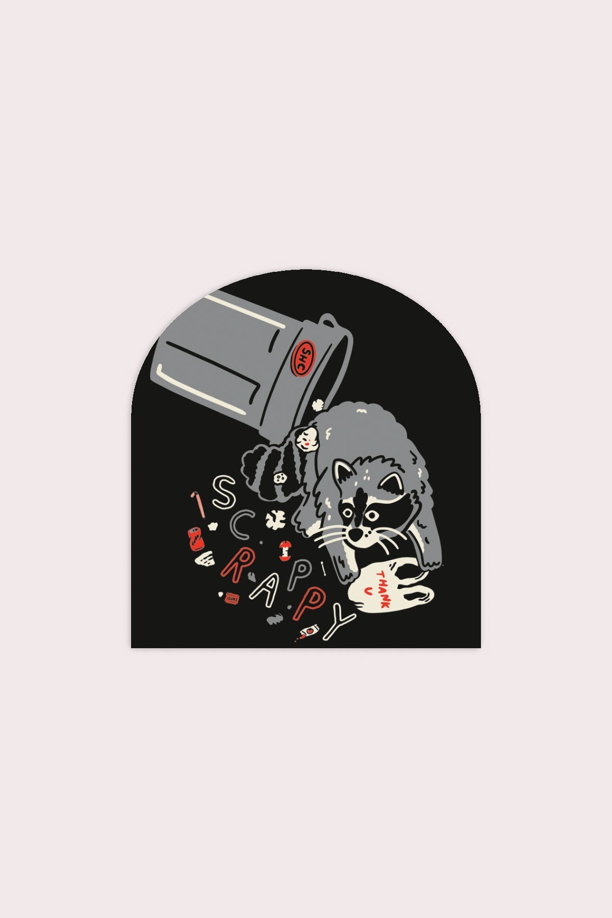 Scrappy Raccoon (Trash) Vinyl Sticker