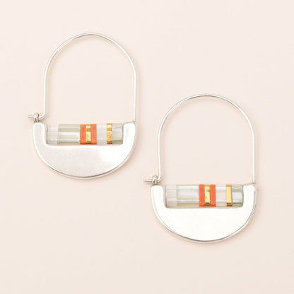 Miyuki Crescent Hoop Earrings