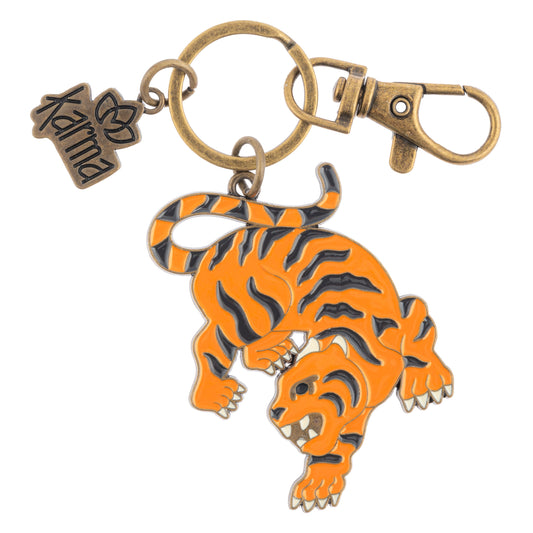 Enamel Tiger Keychain