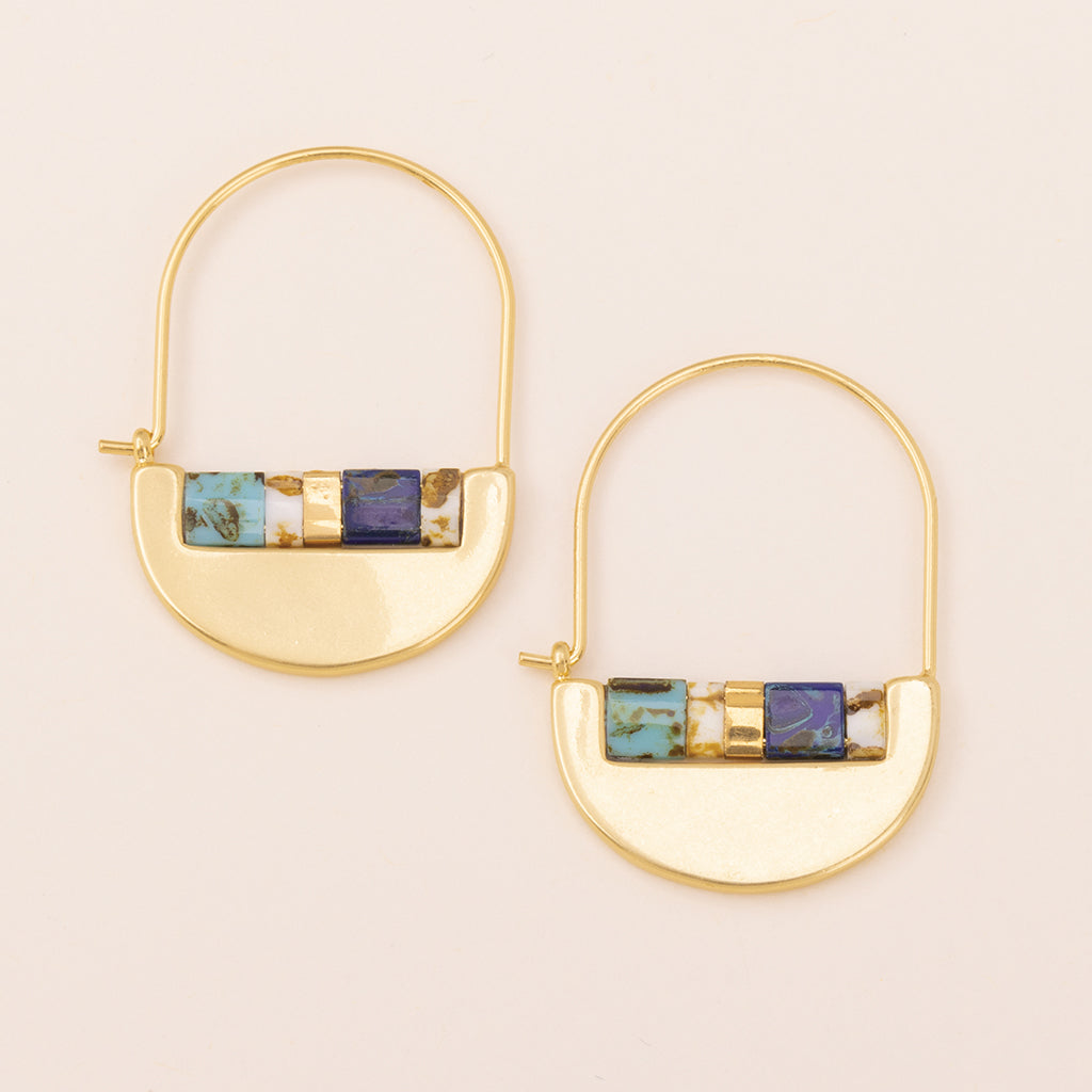 Miyuki Crescent Hoop Earrings