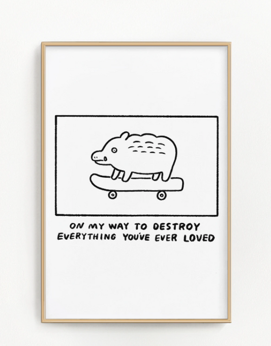 On My Way (Boar) Print
