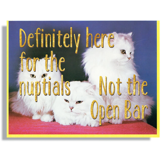 Not Here For The Open Bar Wedding Card